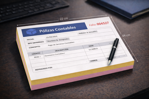 Pólizas contables impresas